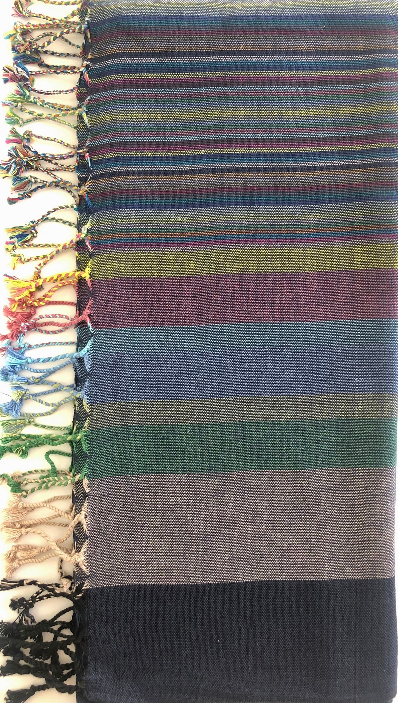 Pestemal / tablecloth / scarf - Stripe - Light flat-woven towel