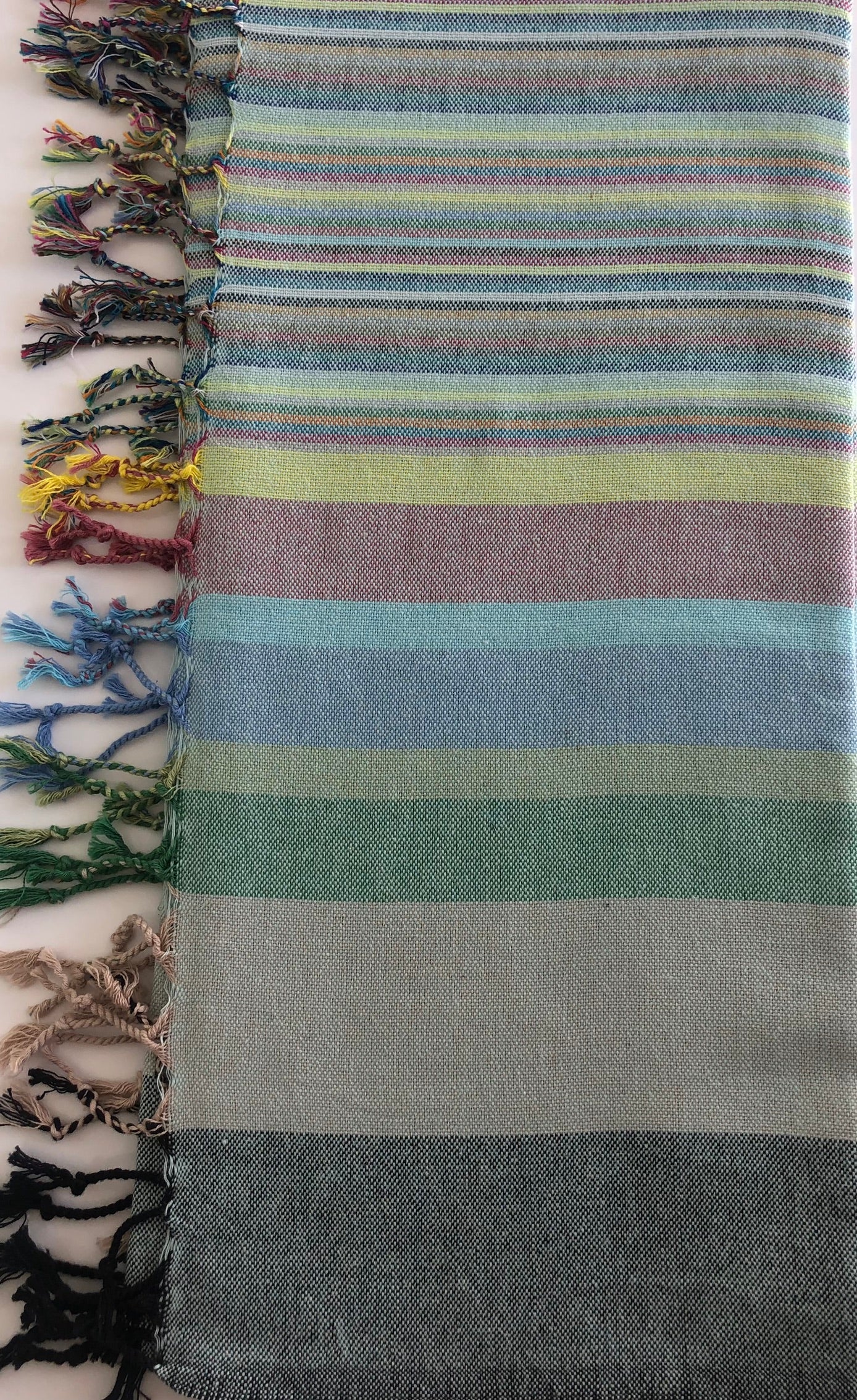 Pestemal / tablecloth / scarf - Stripe - Light flat-woven towel