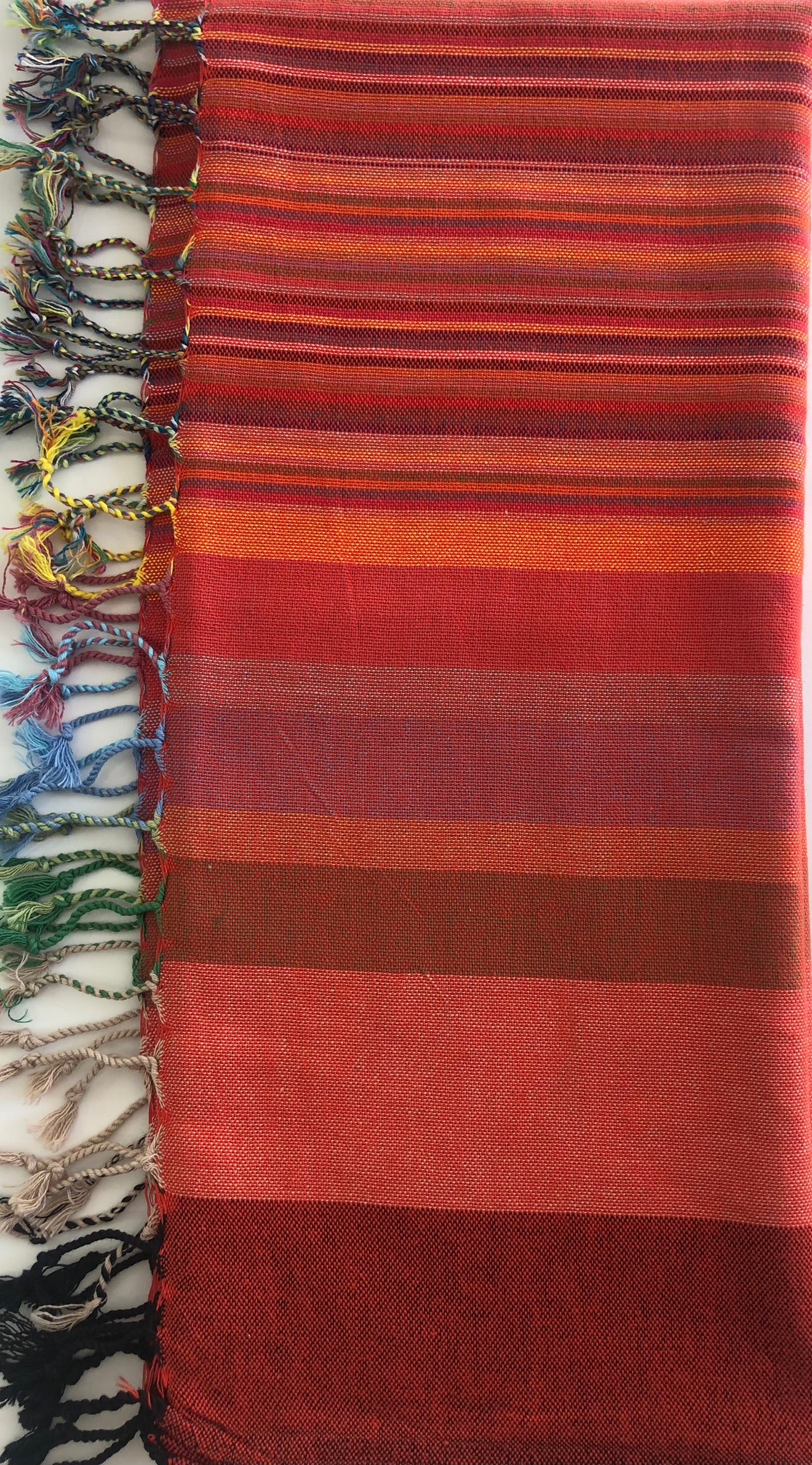 Pestemal / tablecloth / scarf - Stripe - Light flat-woven towel