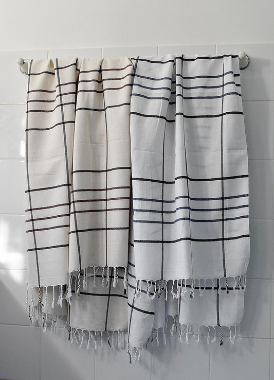 Pestemal - Antique Hamam - Ecru/stripe Turkish towel